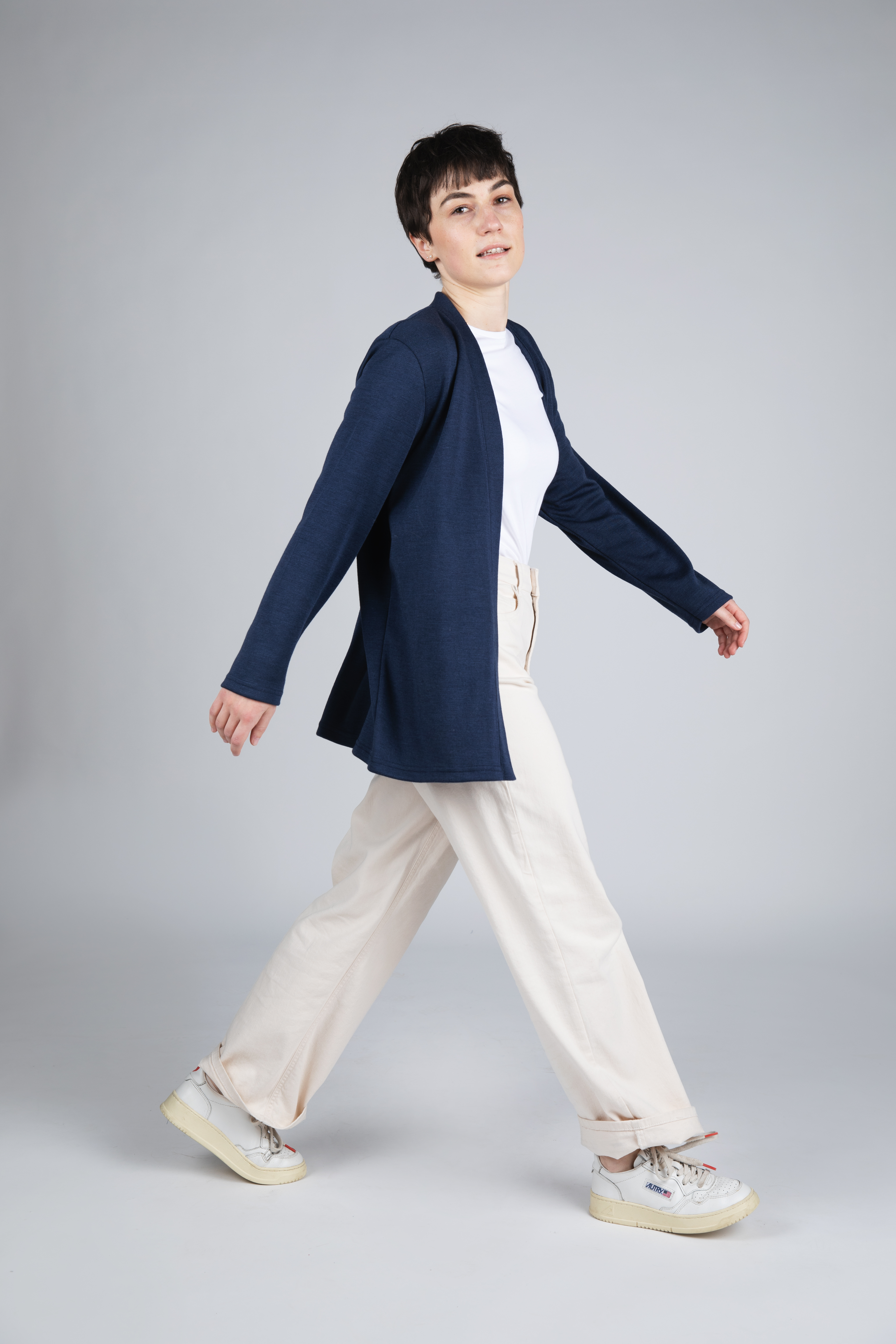 Cardigan Damen aus Merinowolle & Seide, GOTS