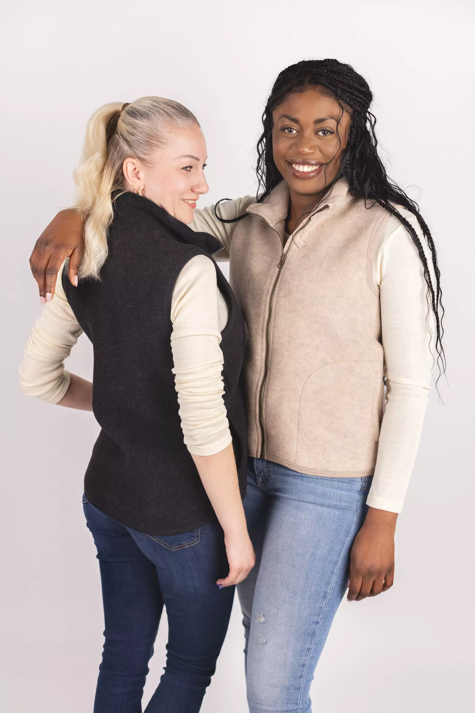 Women's merino wool fleece vest, IVN BEST