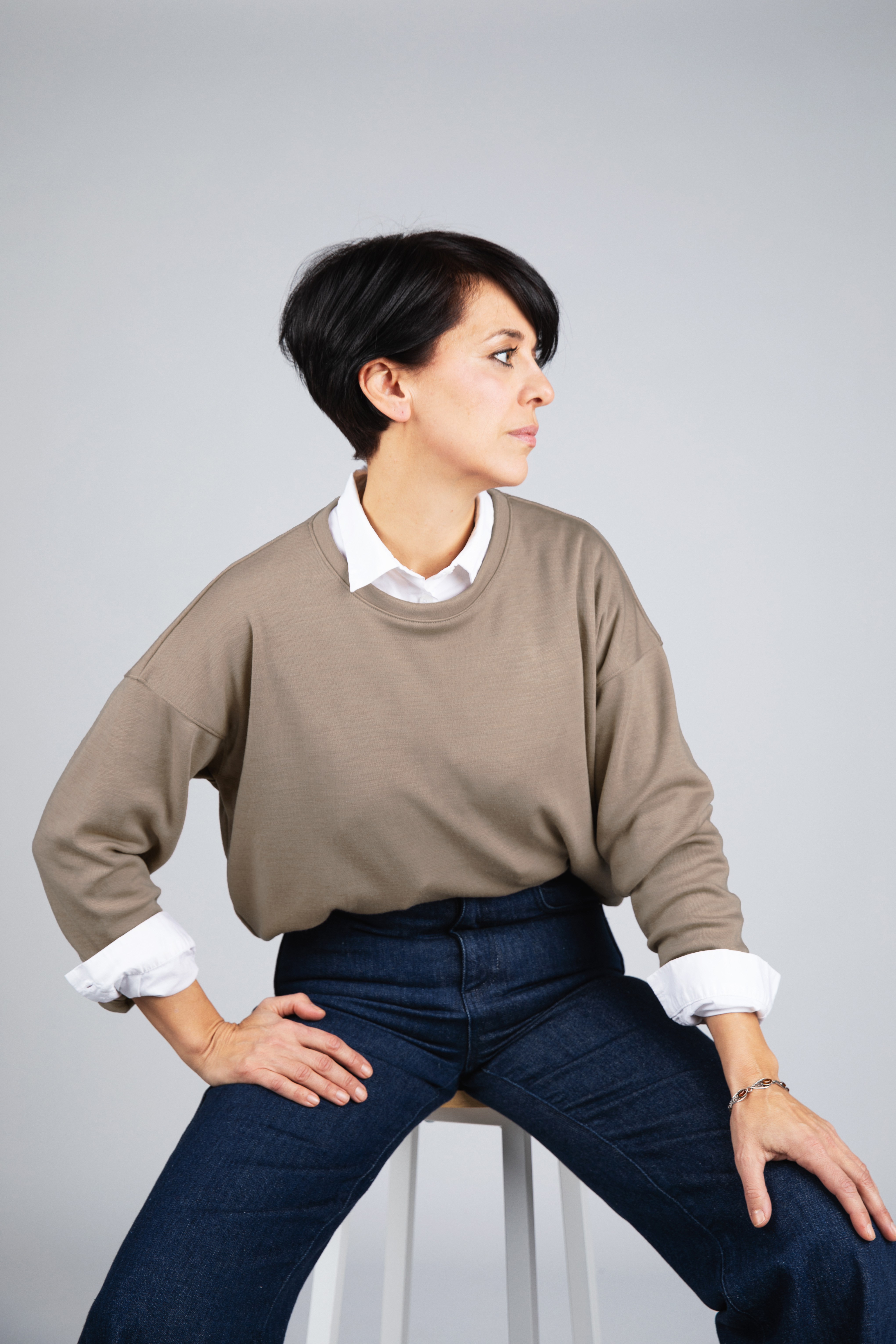 Sweatshirt Unisex aus Merinowolle & Seide, GOTS
