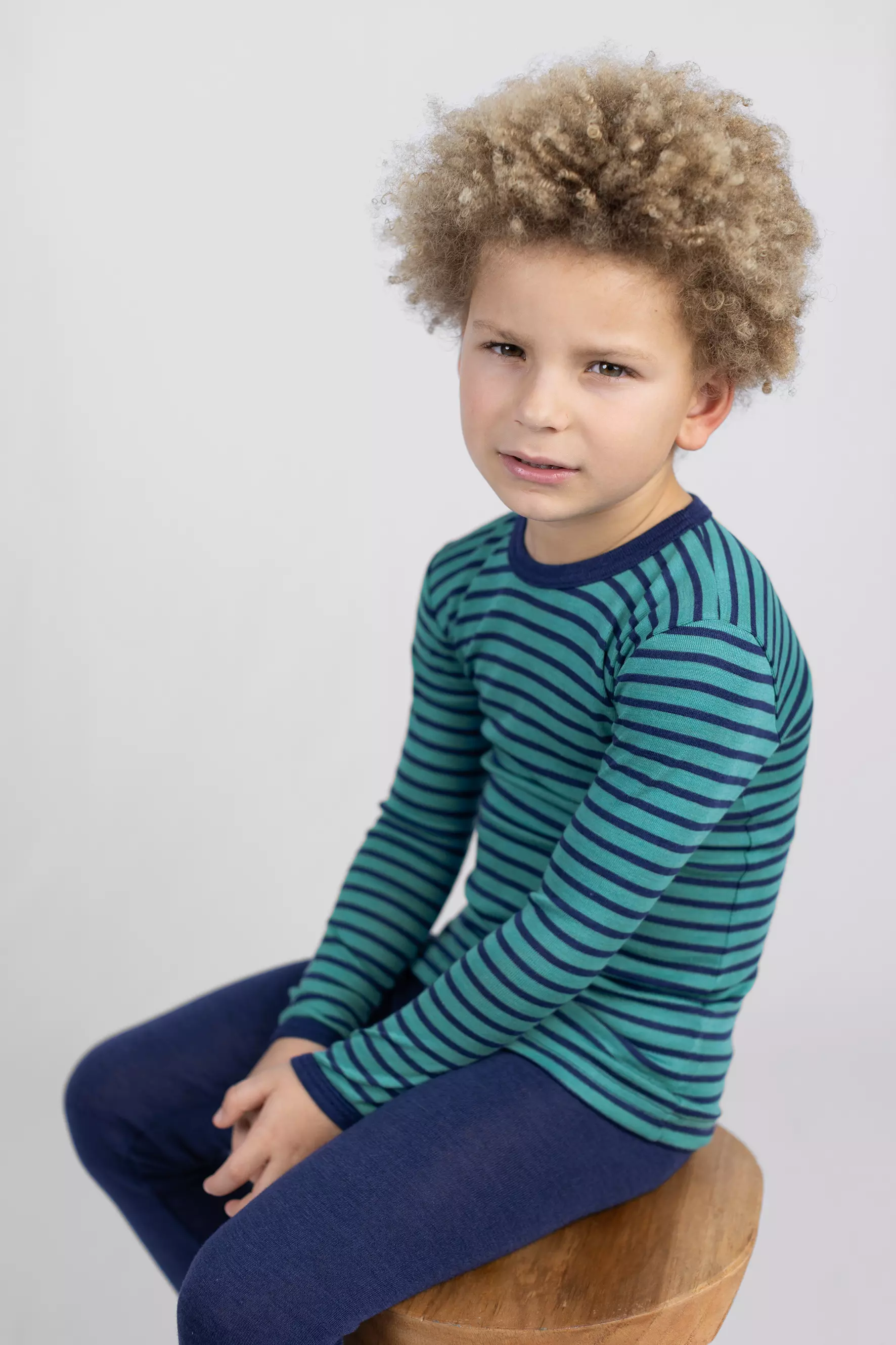 Langarmshirt Kinder aus Merinowolle & Seide, GOTS