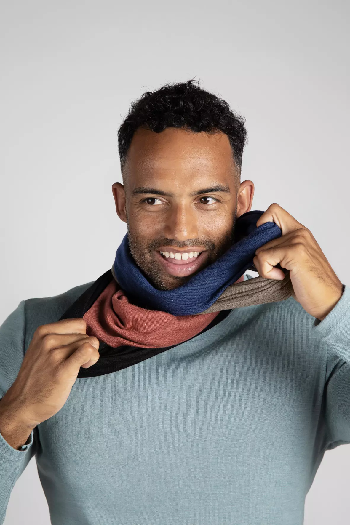 Merino wool & silk snood, GOTS