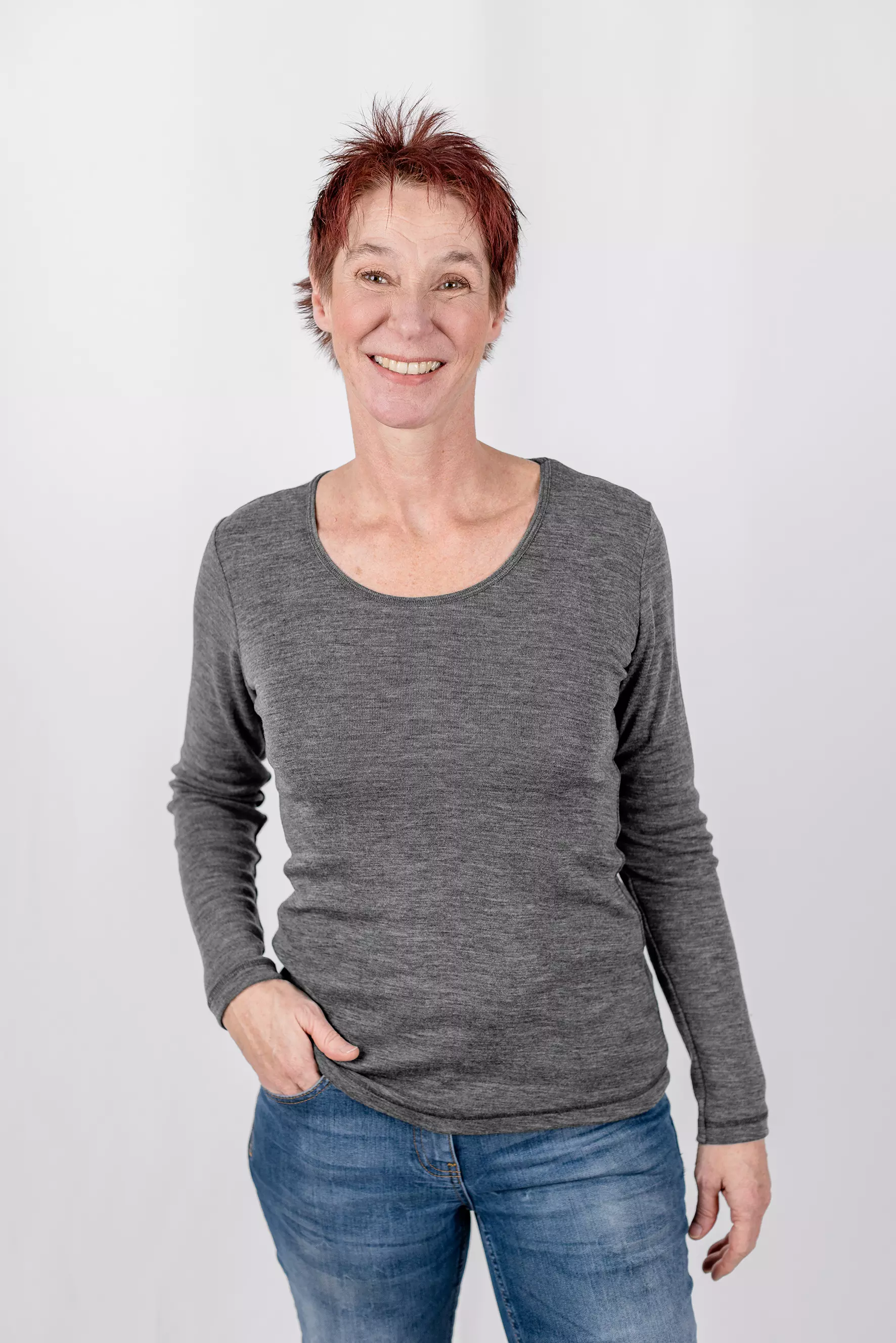 Langarmshirt Damen aus Merinowolle, IVN BEST