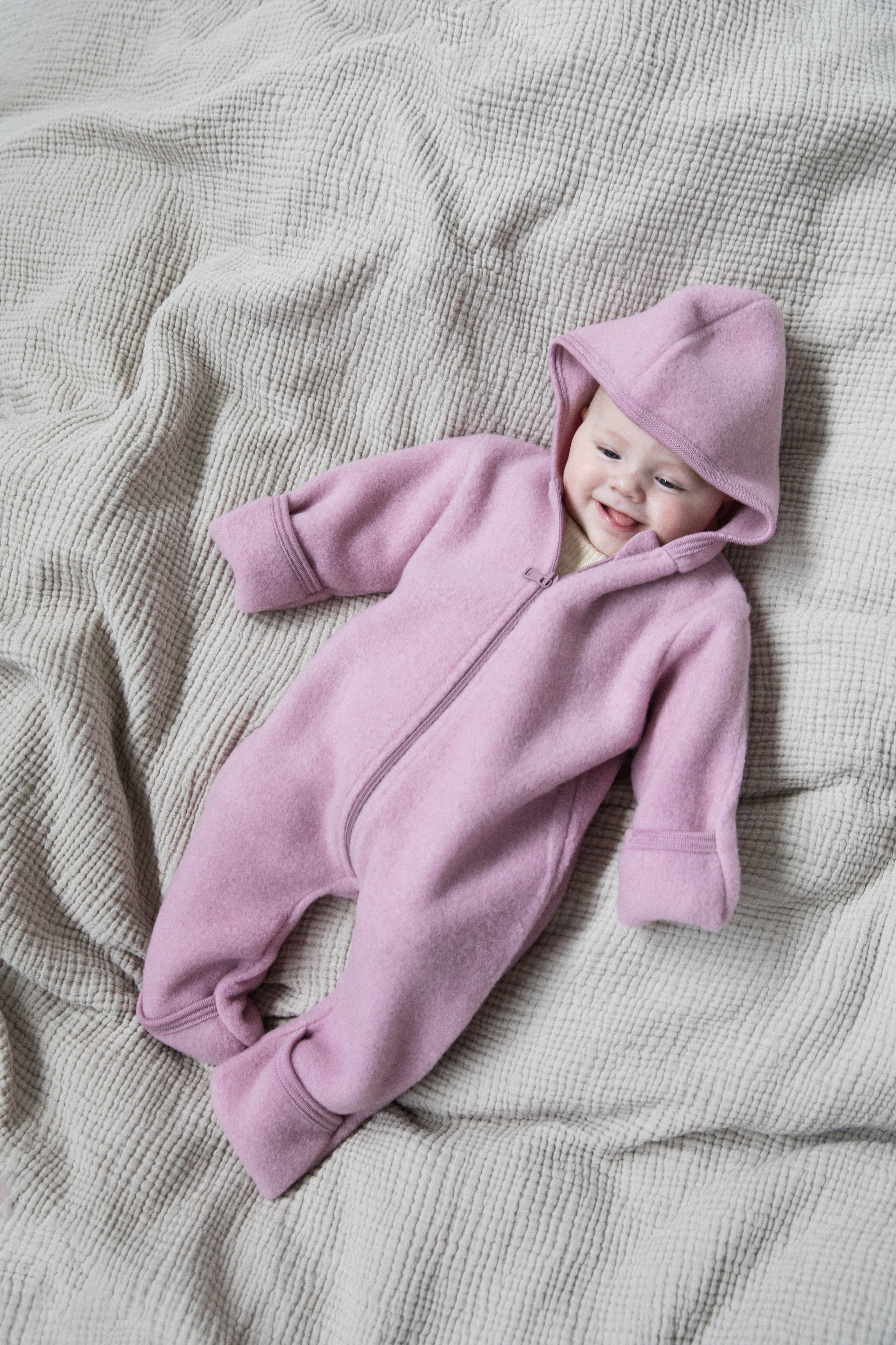 Wool fleece Zip Overall Baby, IVN Best