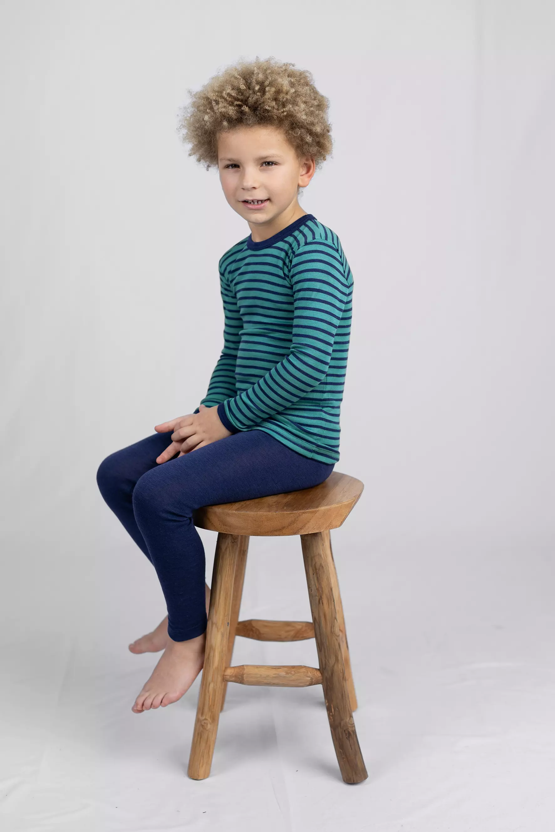 Langarmshirt Kinder aus Merinowolle & Seide, GOTS