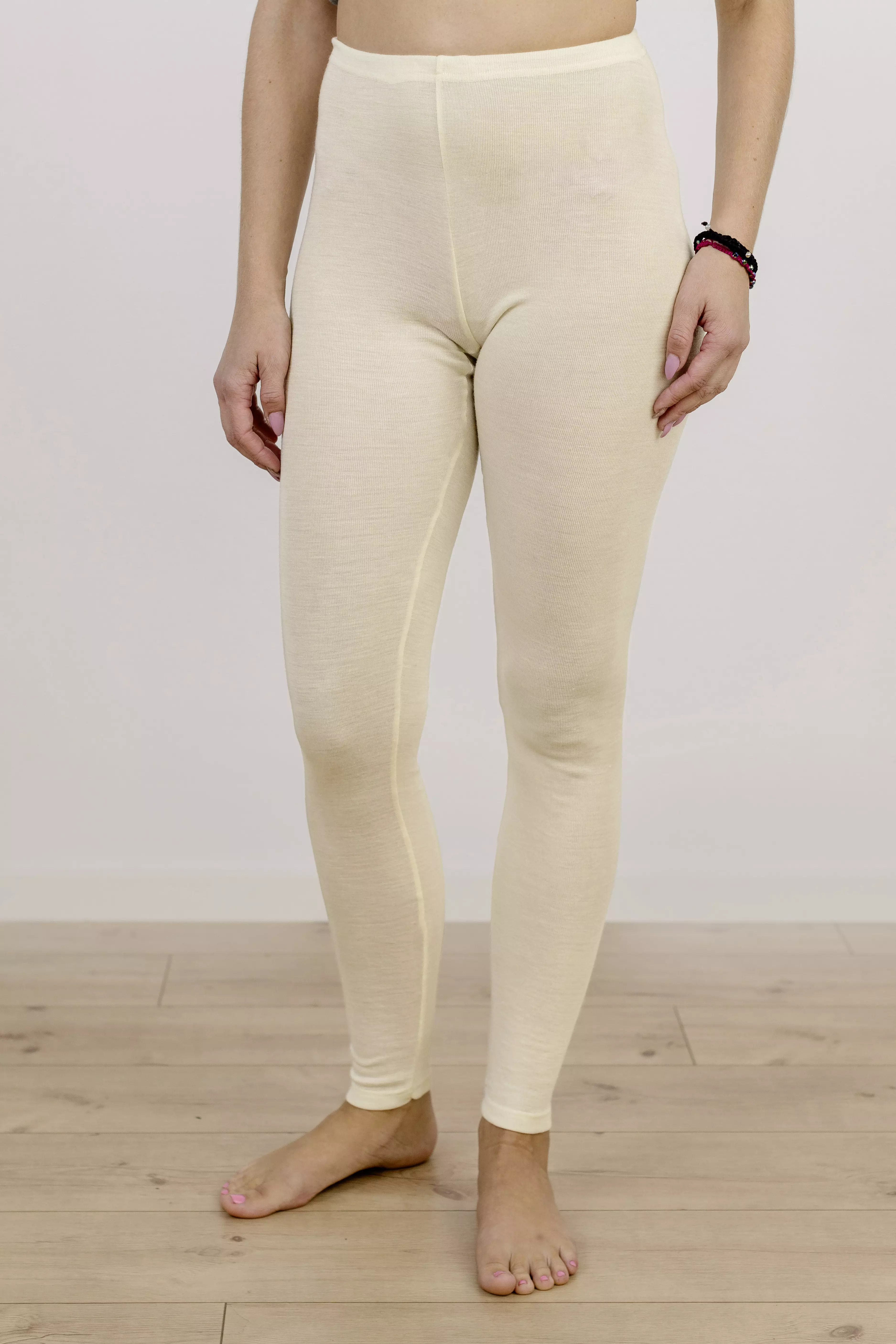 Leggings Damen aus Merinowolle & Seide, GOTS