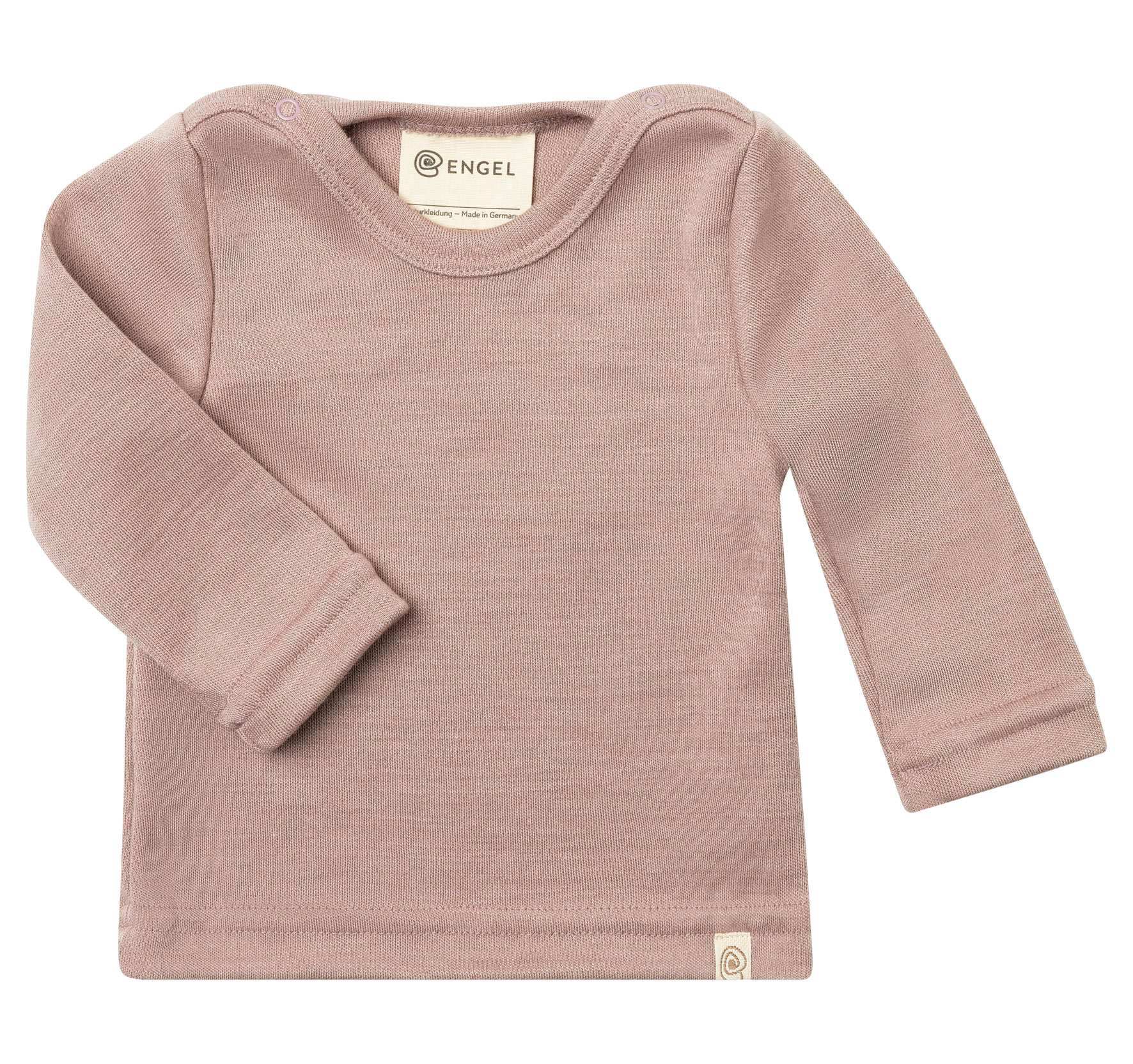 Baby merino wool & silk long sleeve shirt, GOTS