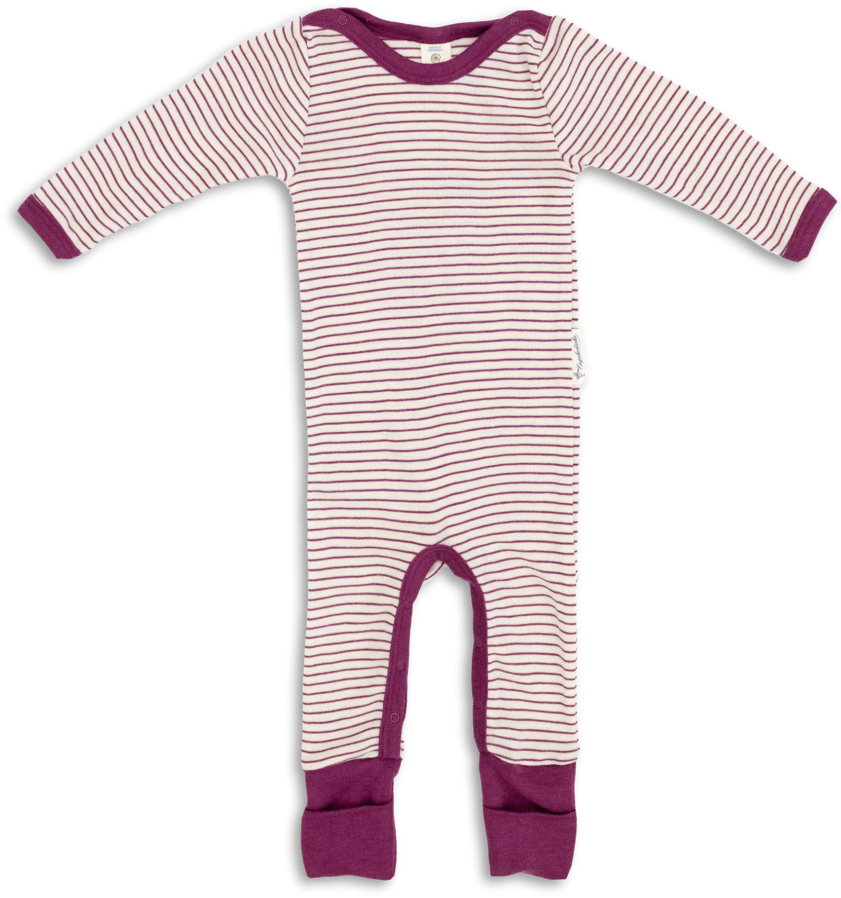 Baby-Schlafoverall mit Umschlägen an den Füßen, GOTS