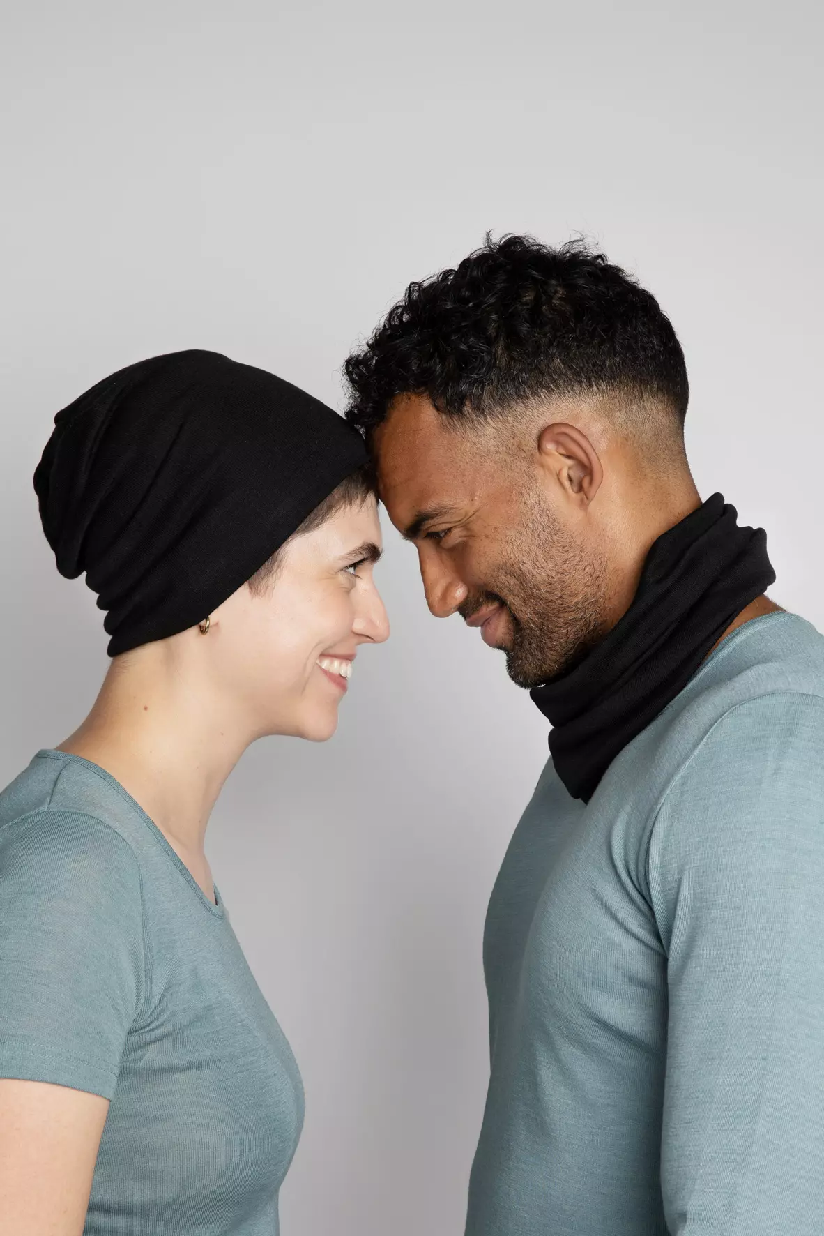 Merino wool & silk snood, GOTS