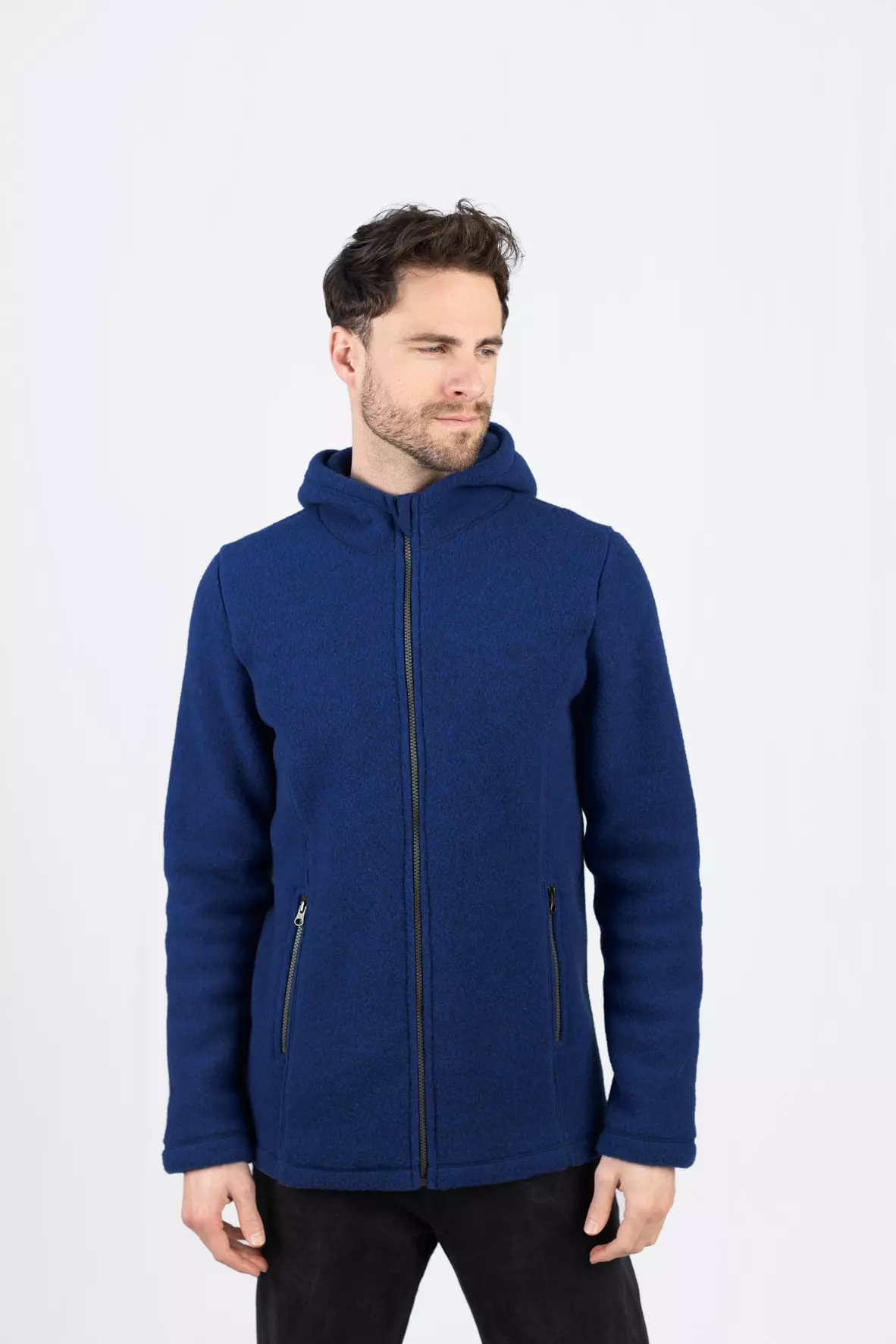 Taillierte Kapuzenjacke Herren aus Merinowolle, IVN BEST