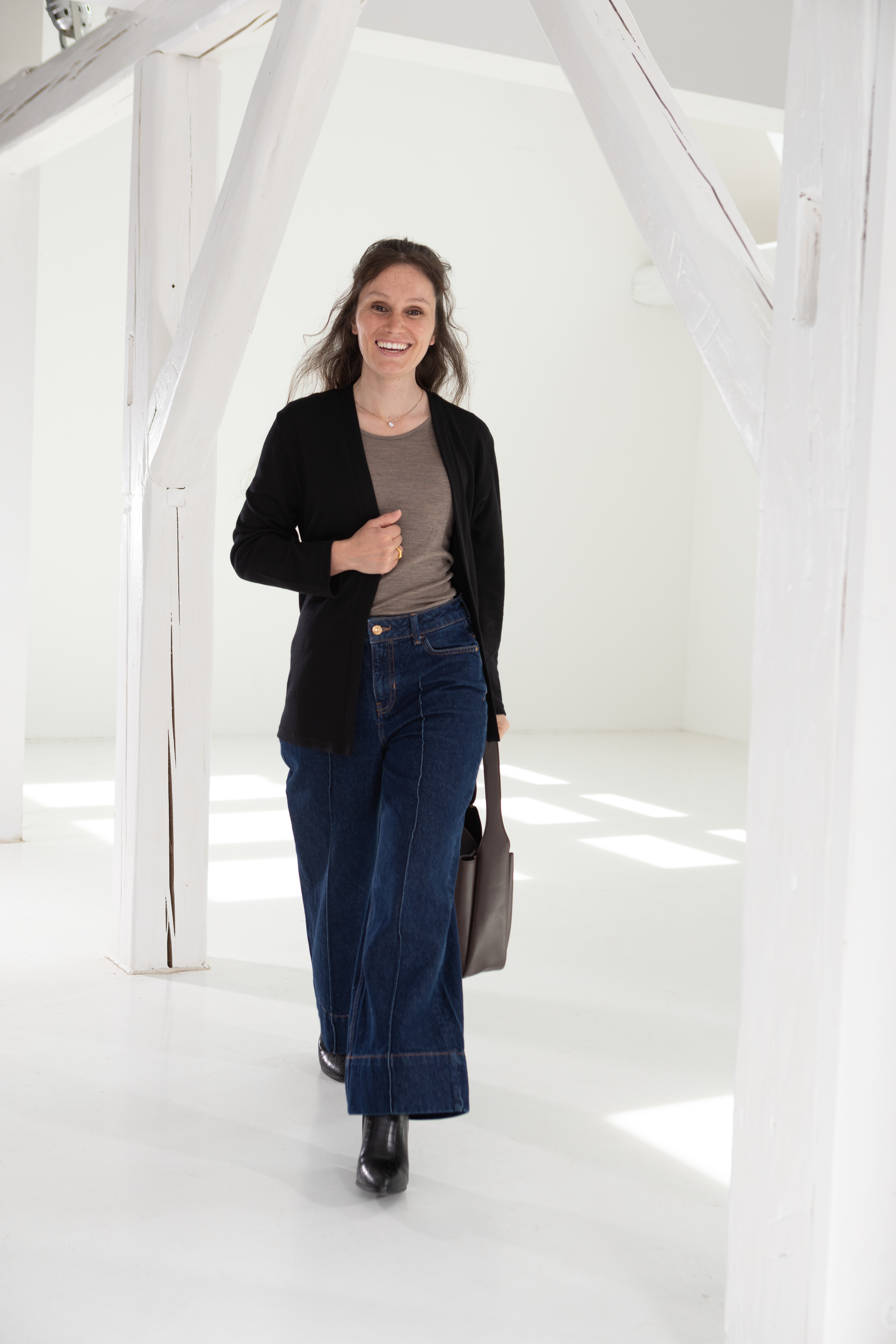 Cardigan Damen aus Merinowolle & Seide, GOTS