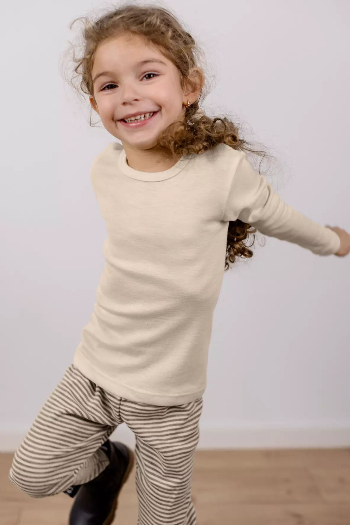 Langarmshirt Kinder aus Merinowolle & Seide, GOTS