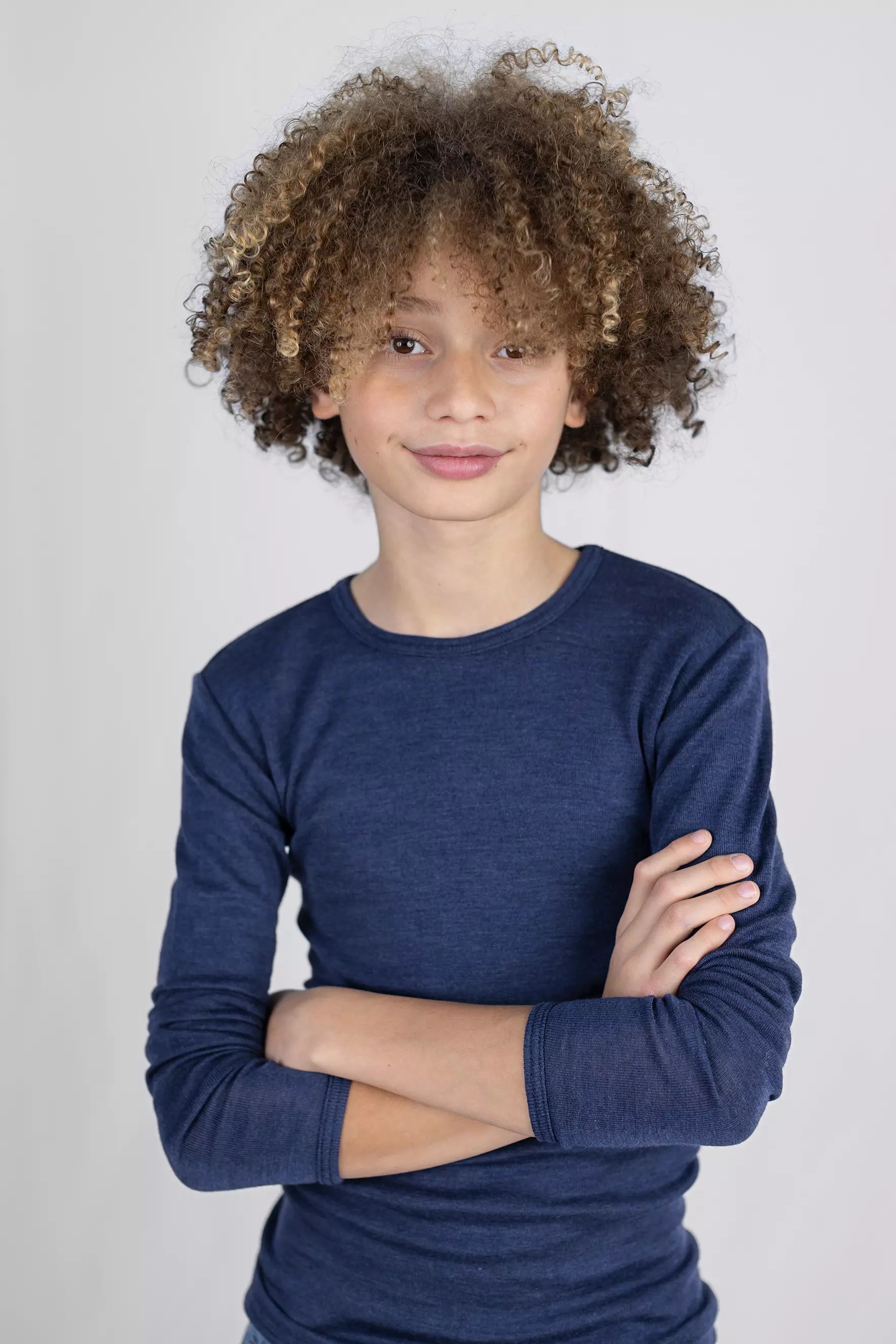 Langarmshirt Kinder aus Merinowolle & Seide, GOTS