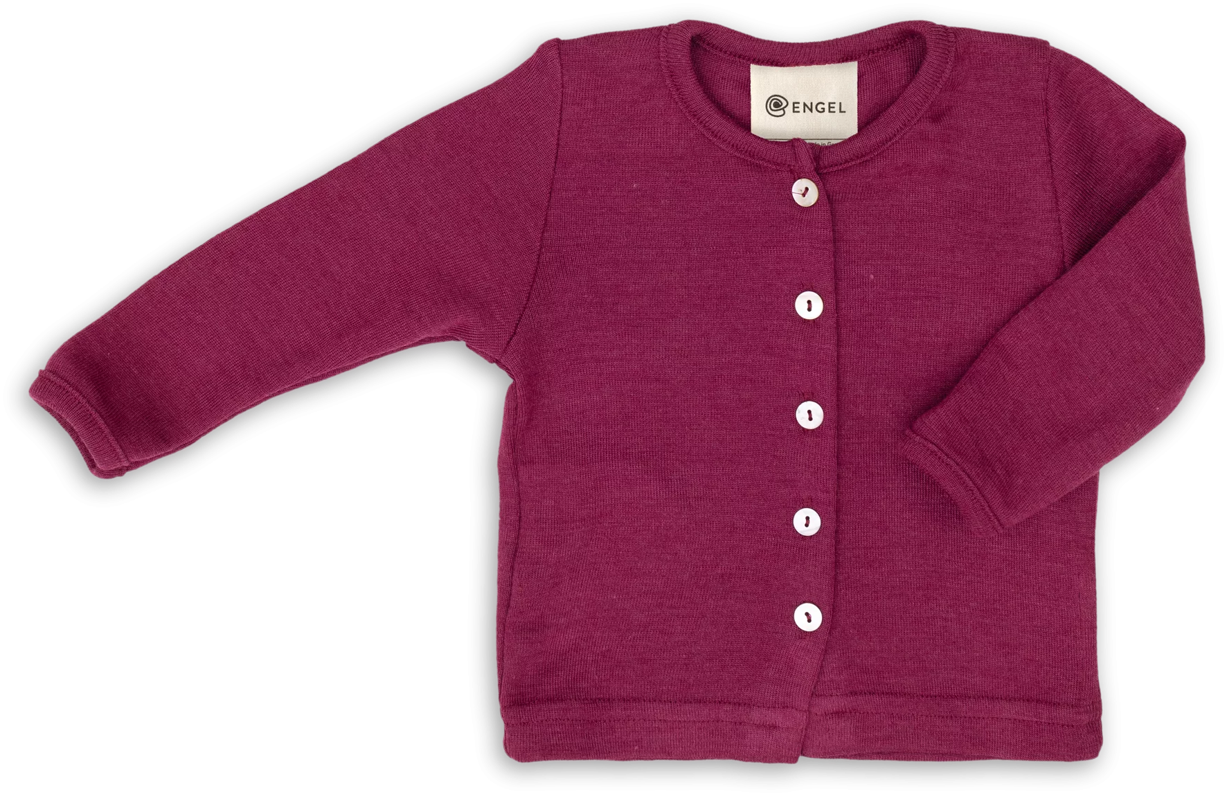 Baby Strickjacke aus Merinowolle & Seide, GOTS