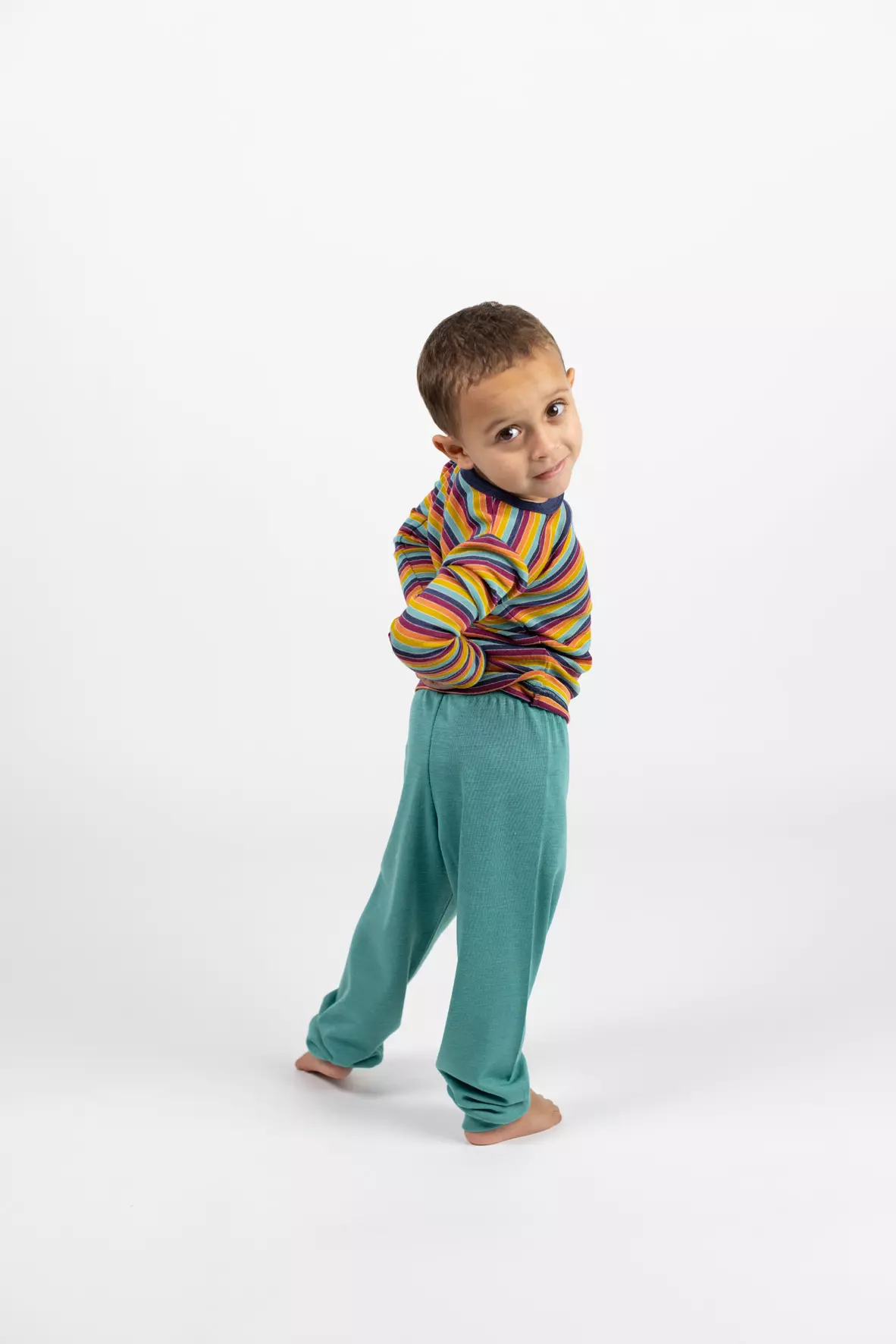 Kids merino wool & silk shirt, long-sleeved, GOTS