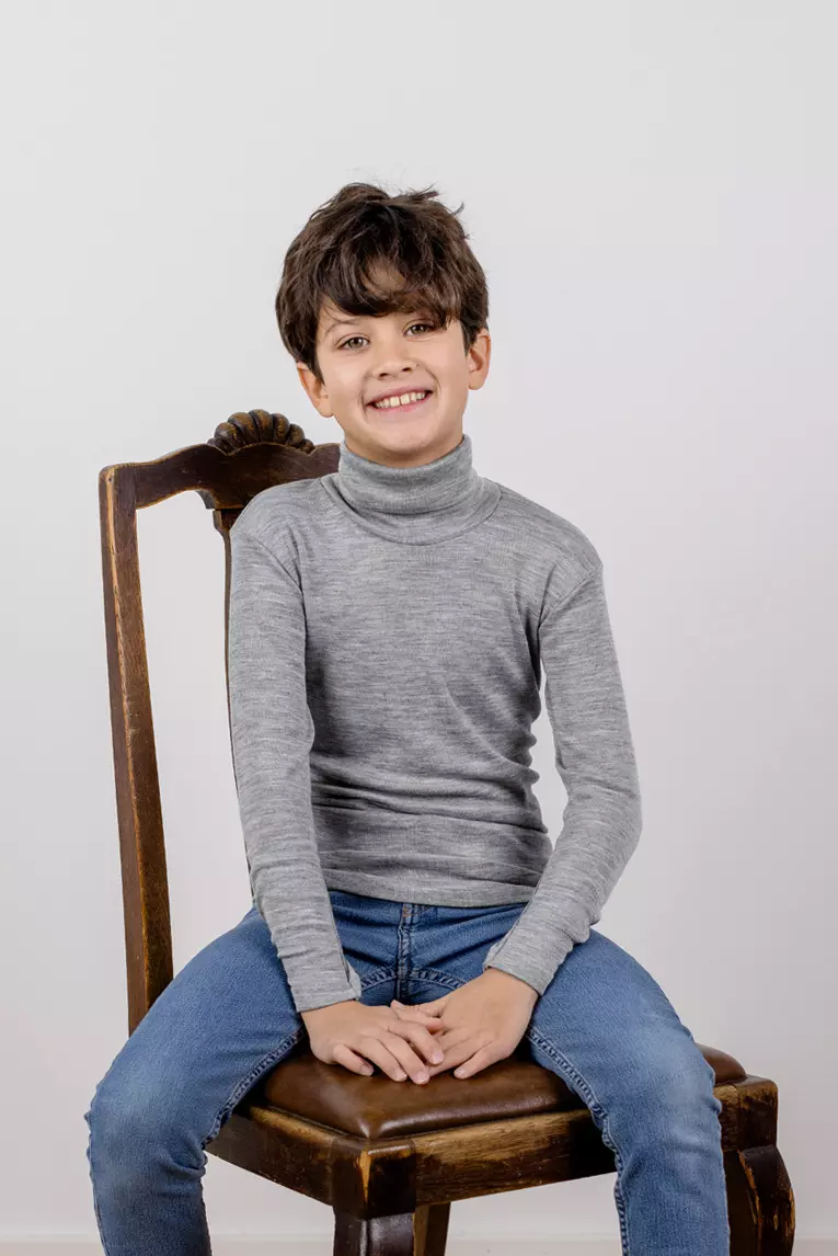 Rollkragen Pullover Kinder, GOTS