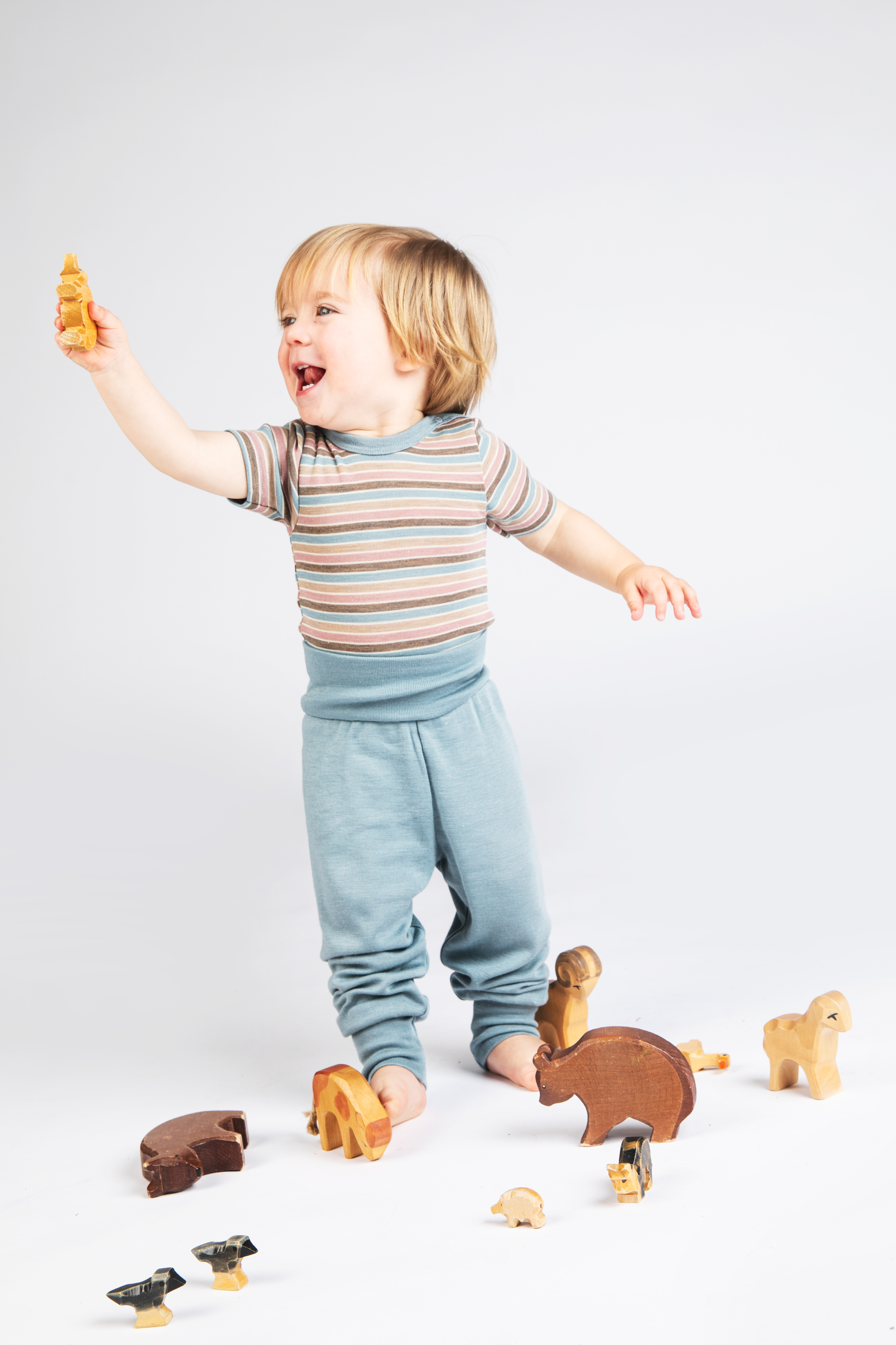 Baby Kurzarmbody aus Merinowolle & Seide, GOTS