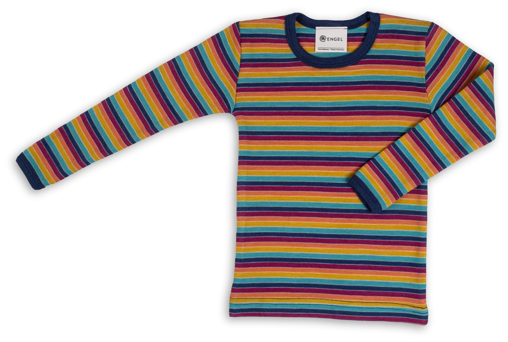 Kids merino wool & silk shirt, long-sleeved, GOTS