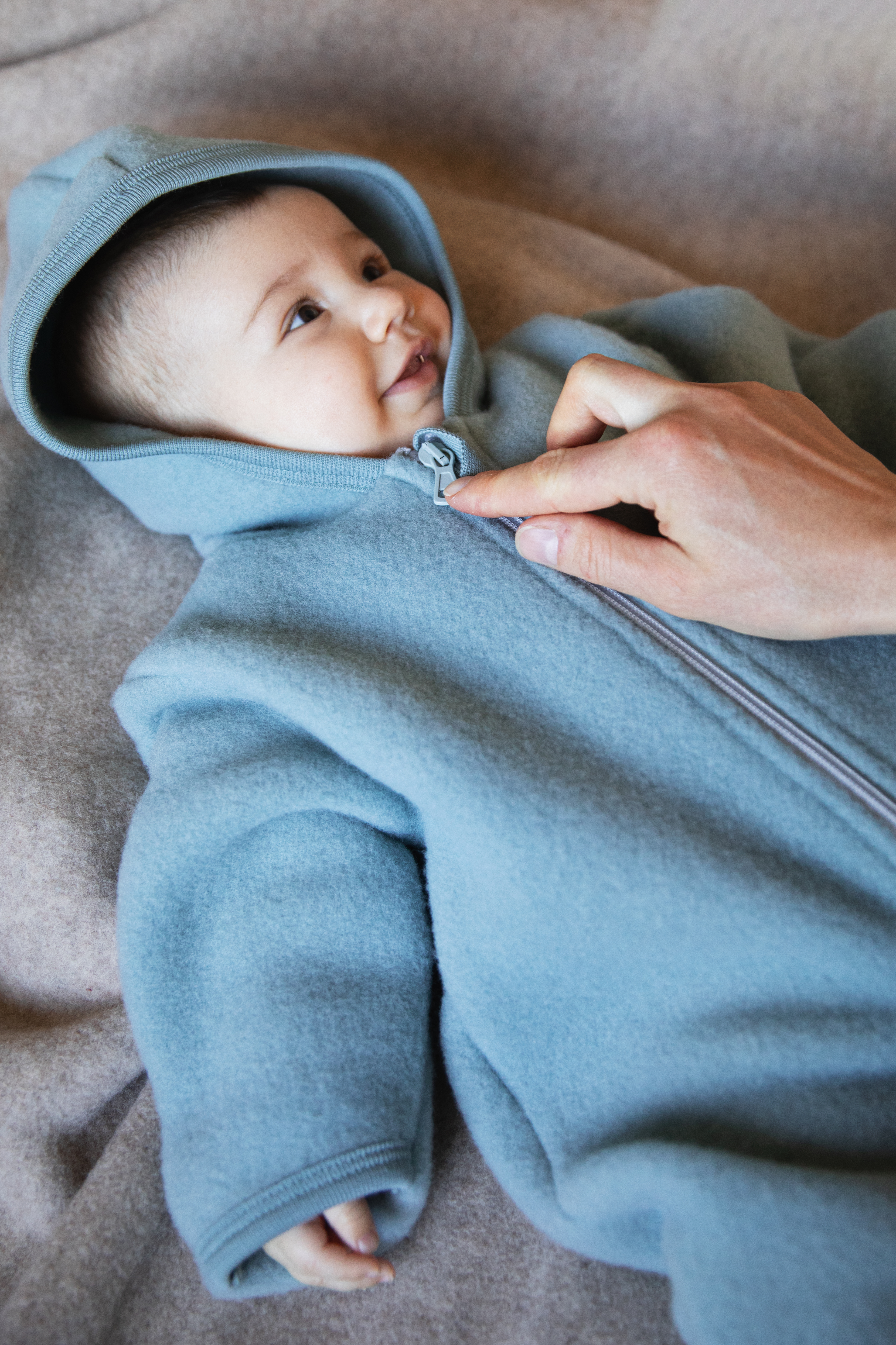 Wollfleece Zip Overall Baby, IVN BEST