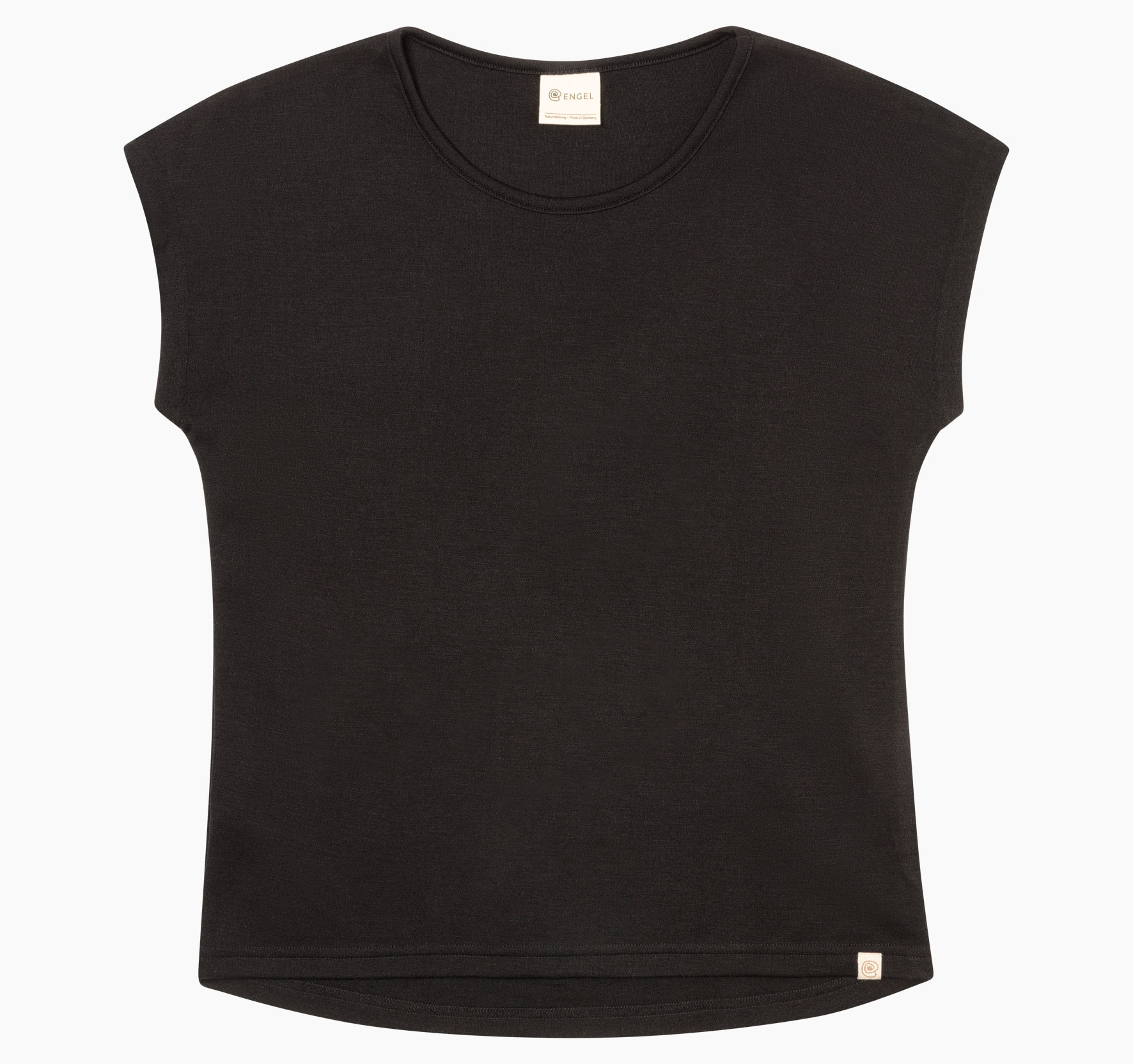 Shirt Damen aus Merinowolle & Seide mit überschnittener Schulter, GOTS