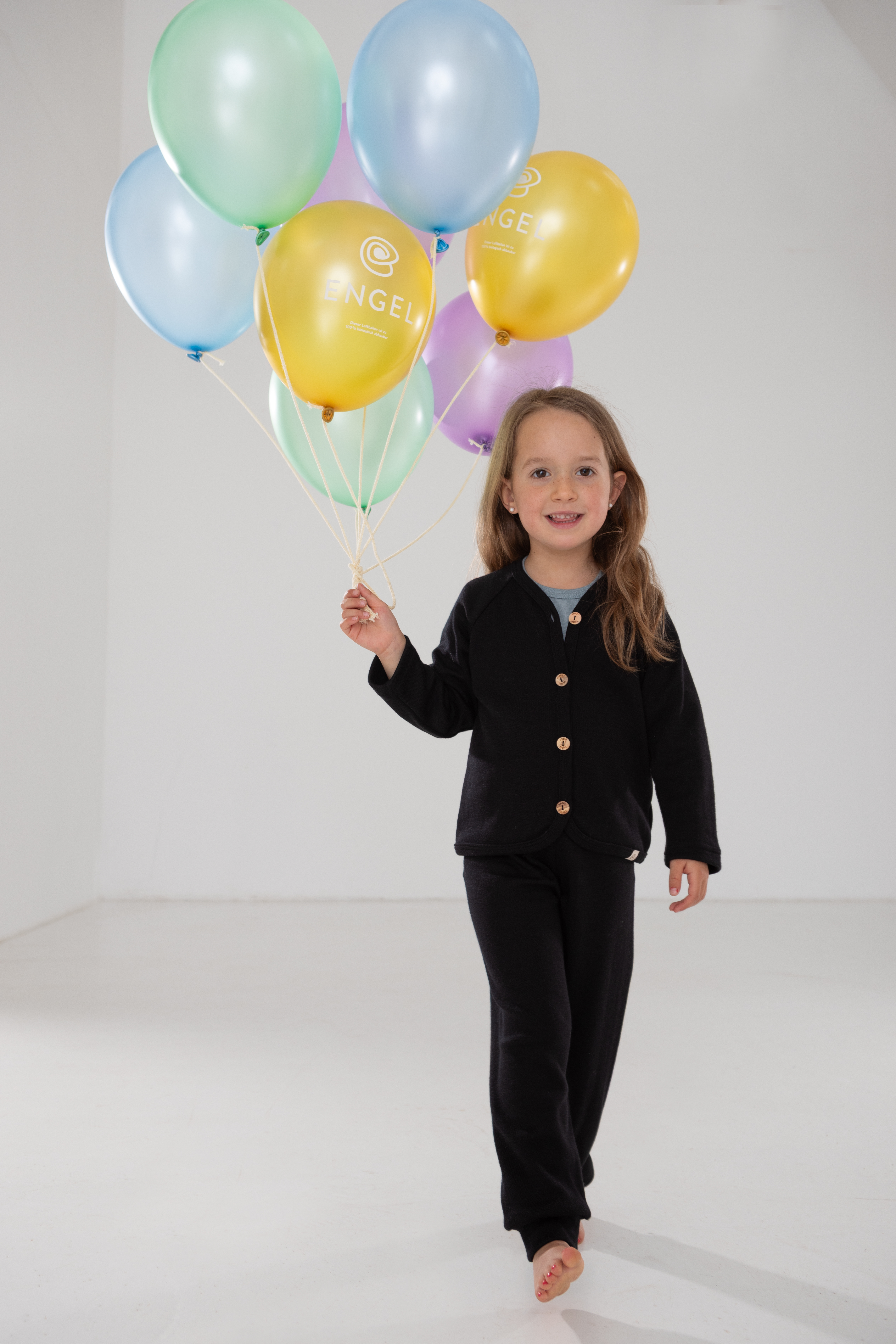 Kinder Cardigan aus Merinowolle & Seide, GOTS