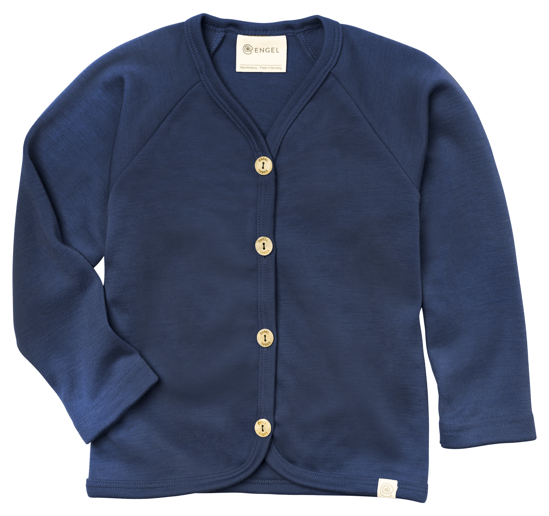 Kinder Cardigan aus Merinowolle & Seide, GOTS