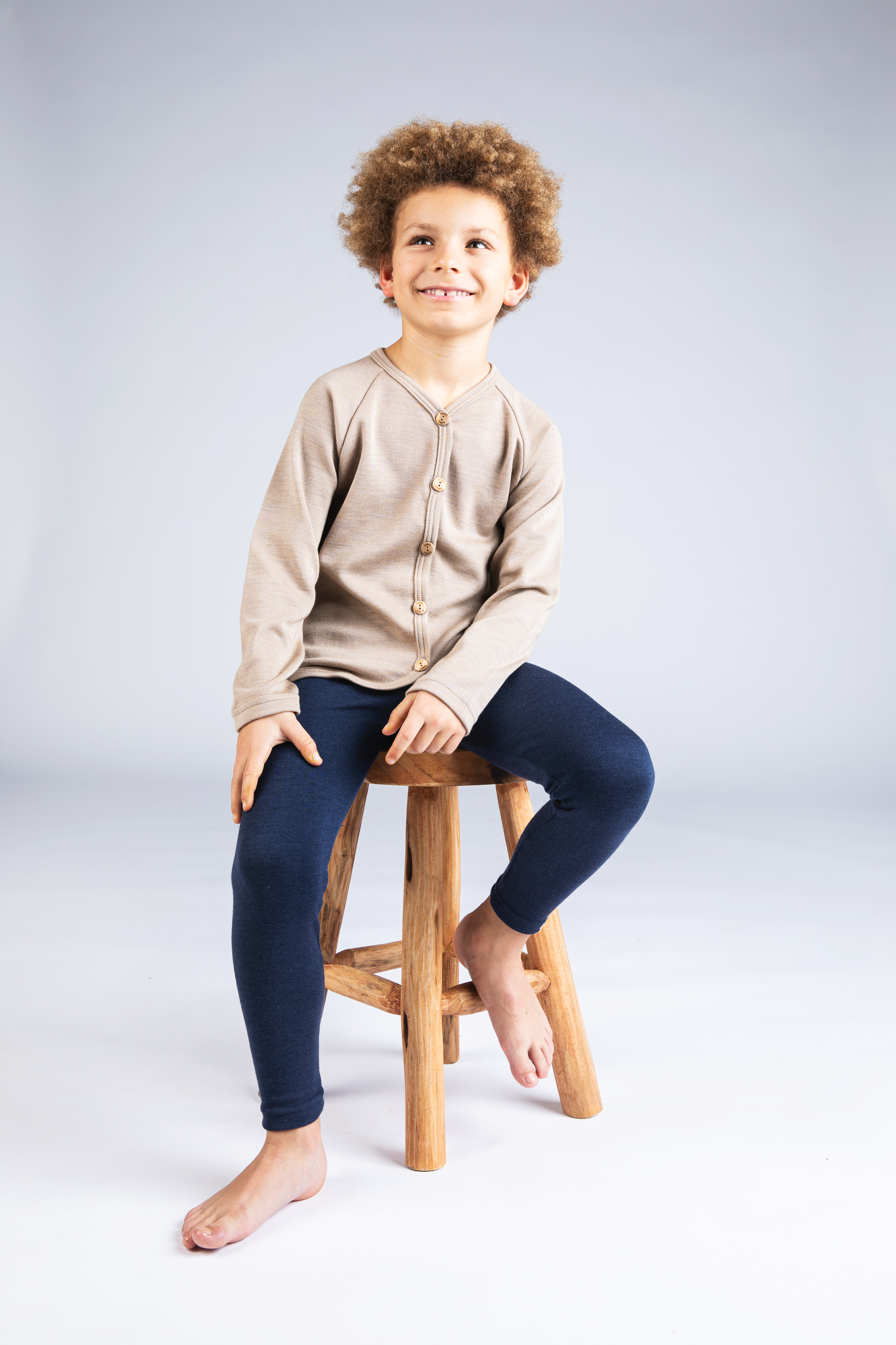 Kids merino wool & silk leggings, GOTS