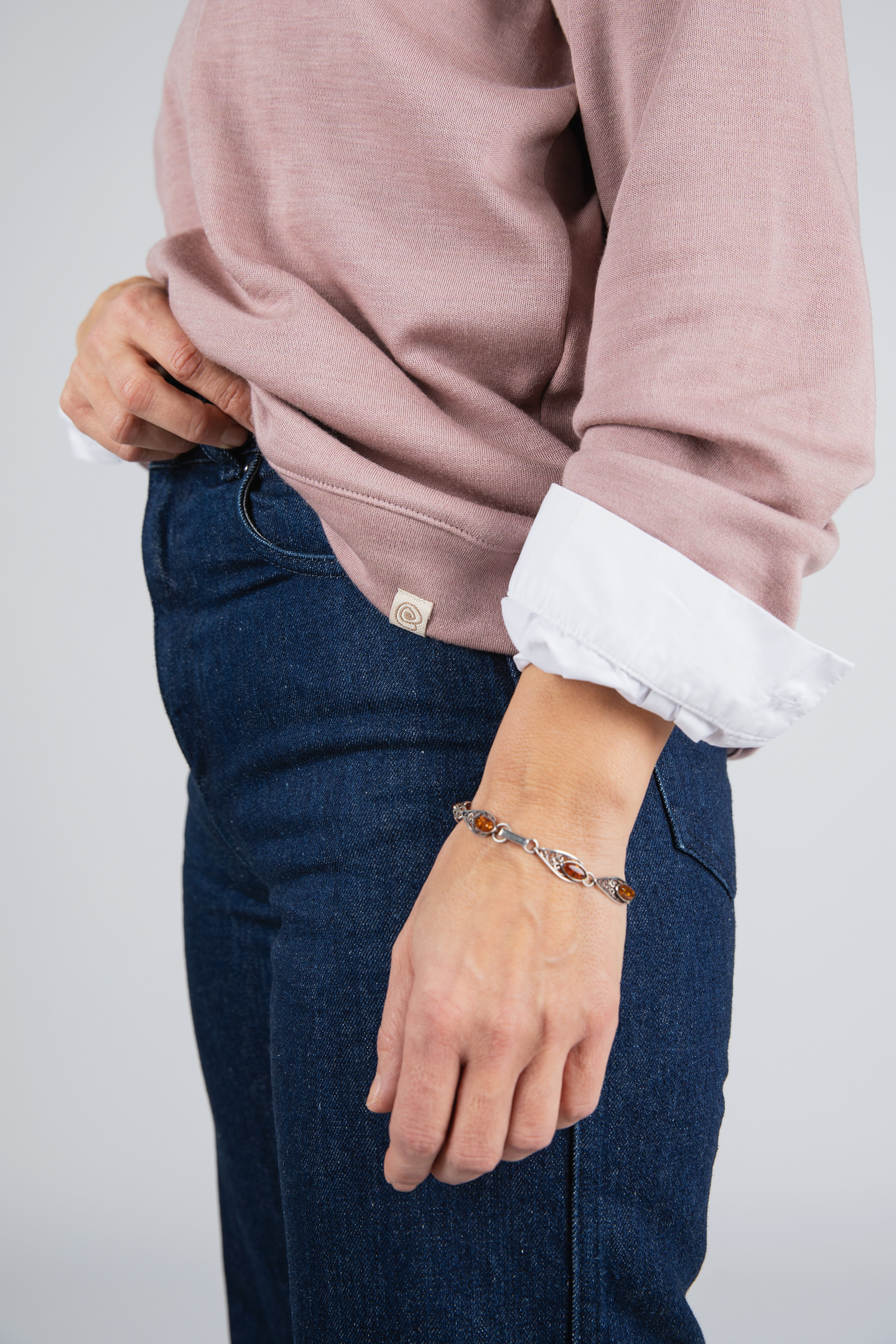 Unisex merino wool & silk sweater, GOTS