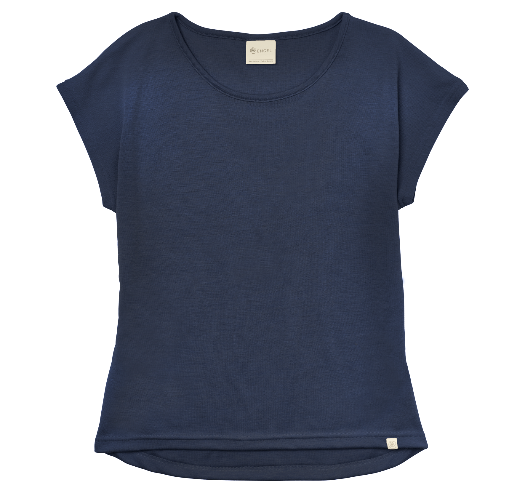Shirt Damen aus Merinowolle & Seide mit überschnittener Schulter, GOTS