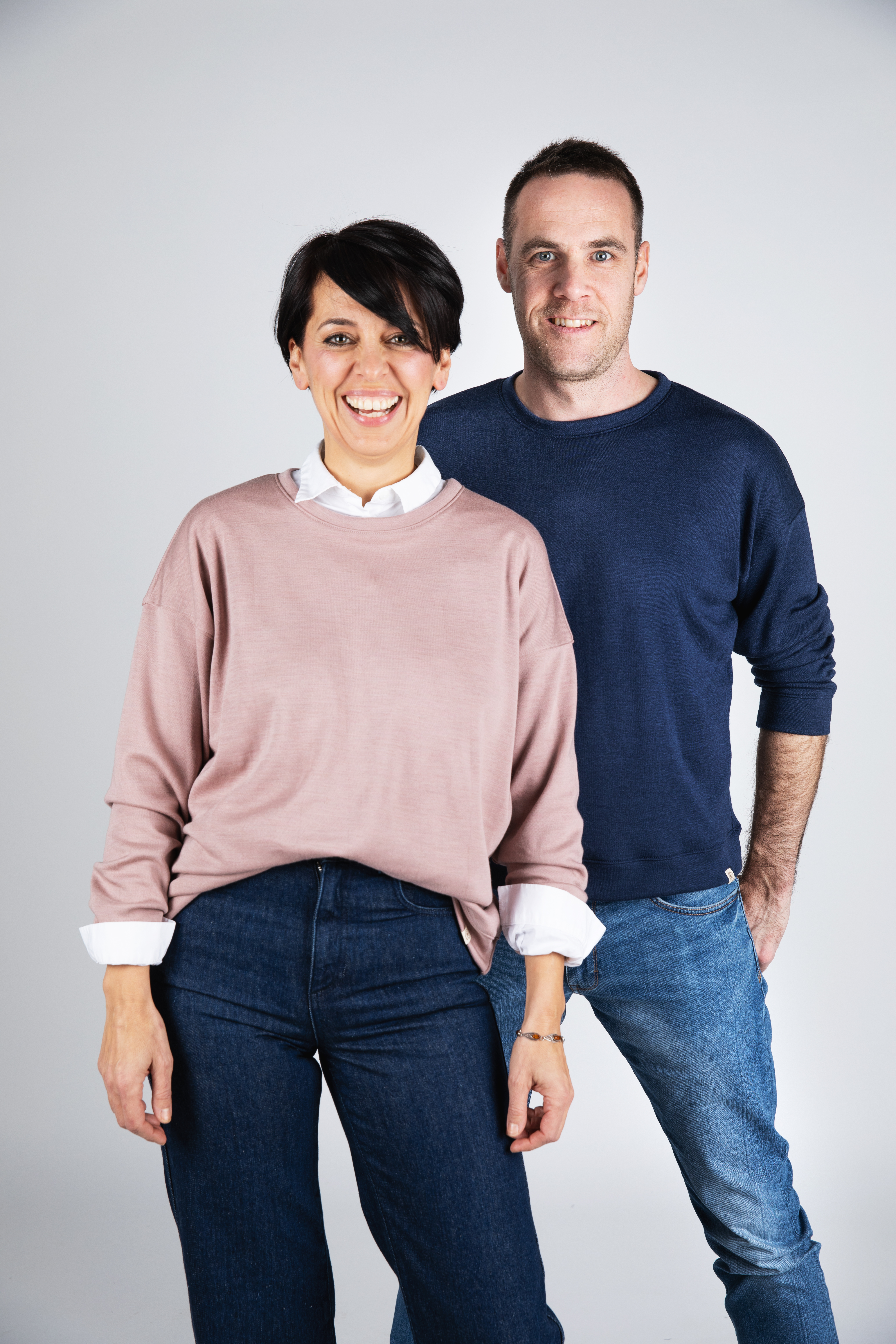 Unisex merino wool & silk sweater, GOTS