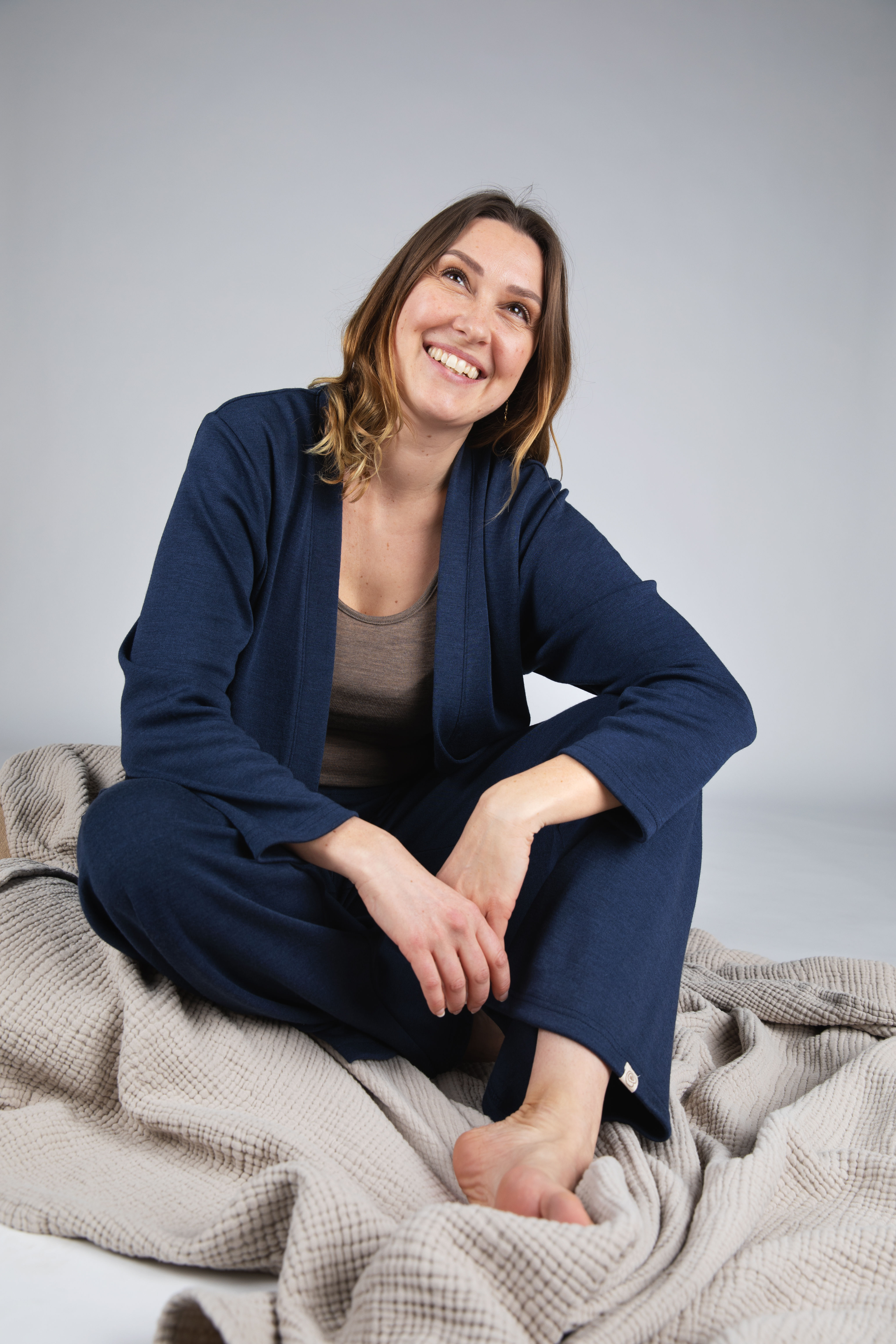 Cardigan Damen aus Merinowolle & Seide, GOTS