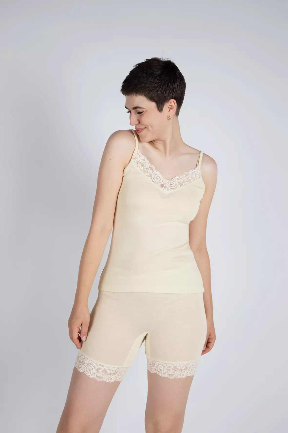 Pants Damen, mit Spitze